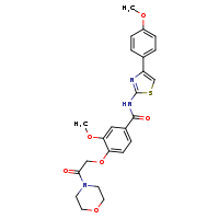 3-methoxy-N-[4-(4-methoxyphenyl)-1,3-thiazol-2-yl]-4-[2-(morpholin-4-yl)-2-oxoethoxy]benzamide