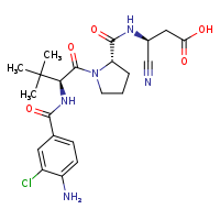 (3S)-3-{[(2S)-1-[(2S)-2-[(4-amino-3-chlorophenyl)formamido]-3,3-dimethylbutanoyl]pyrrolidin-2-yl]formamido}-3-cyanopropanoic acid