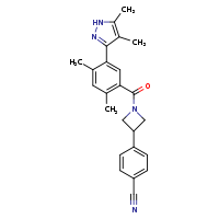 4-{1-[5-(4,5-dimethyl-1H-pyrazol-3-yl)-2,4-dimethylbenzoyl]azetidin-3-yl}benzonitrile