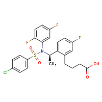4-{2-[(1R)-1-[N-(2,5-difluorophenyl)-4-chlorobenzenesulfonamido]ethyl]-5-fluorophenyl}butanoic acid
