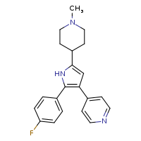 4-[2-(4-fluorophenyl)-5-(1-methylpiperidin-4-yl)-1H-pyrrol-3-yl]pyridine