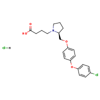 4-[(2S)-2-[4-(4-chlorophenoxy)phenoxymethyl]pyrrolidin-1-yl]butanoic acid hydrochloride