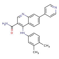 4-[(3,4-dimethylphenyl)amino]-7-(pyridin-4-yl)quinoline-3-carboxamide
