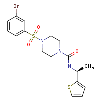 4-(3-bromobenzenesulfonyl)-N-[(1S)-1-(thiophen-2-yl)ethyl]piperazine-1-carboxamide