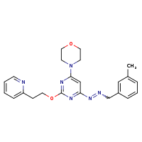4-(6-{2-[(3-methylphenyl)methyl]diazen-1-yl}-2-[2-(pyridin-2-yl)ethoxy]pyrimidin-4-yl)morpholine