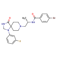 4-bromo-N-[(2S)-1-[1-(3-fluorophenyl)-4-oxo-1,3,8-triazaspiro[4.5]decan-8-yl]propan-2-yl]benzamide