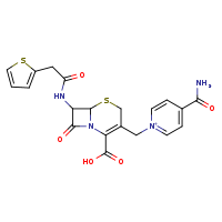 4-carbamoyl-1-({2-carboxy-8-oxo-7-[2-(thiophen-2-yl)acetamido]-5-thia-1-azabicyclo[4.2.0]oct-2-en-3-yl}methyl)pyridin-1-ium