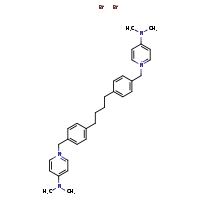 4-(dimethylamino)-1-({4-[4-(4-{[4-(dimethylamino)pyridin-1-ium-1-yl]methyl}phenyl)butyl]phenyl}methyl)pyridin-1-ium dibromide