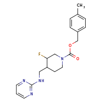 (4-methylphenyl)methyl 3-fluoro-4-[(pyrimidin-2-ylamino)methyl]piperidine-1-carboxylate