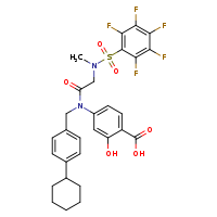 4-{N-[(4-cyclohexylphenyl)methyl]-2-(N-methyl-2,3,4,5,6-pentafluorobenzenesulfonamido)acetamido}-2-hydroxybenzoic acid