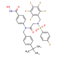 4-{N-[(4-tert-butylphenyl)methyl]-2-{N-[(2,3,4,5,6-pentafluorophenyl)methyl]-4-fluorobenzenesulfonamido}acetamido}-N-hydroxybenzamide