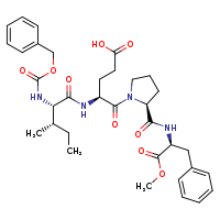 (4S)-4-[(2S,3S)-2-{[(benzyloxy)carbonyl]amino}-3-methylpentanamido]-5-[(2S)-2-{[(2S)-1-methoxy-1-oxo-3-phenylpropan-2-yl]carbamoyl}pyrrolidin-1-yl]-5-oxopentanoic acid