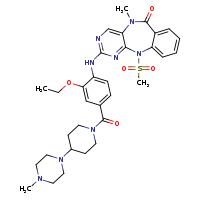 5-({2-ethoxy-4-[4-(4-methylpiperazin-1-yl)piperidine-1-carbonyl]phenyl}amino)-2-methanesulfonyl-9-methyl-2,4,6,9-tetraazatricyclo[9.4.0.0³,?]pentadeca-1(15),3,5,7,11,13-hexaen-10-one