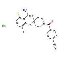 5-({4'-amino-5',8'-difluoro-1'H-spiro[piperidine-4,2'-quinazolin]-1-yl}carbonyl)pyridine-2-carbonitrile hydrochloride