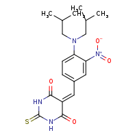 5-({4-[bis(2-methylpropyl)amino]-3-nitrophenyl}methylidene)-2-sulfanylidene-1,3-diazinane-4,6-dione