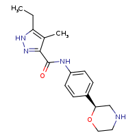 5-ethyl-4-methyl-N-{4-[(2S)-morpholin-2-yl]phenyl}-1H-pyrazole-3-carboxamide