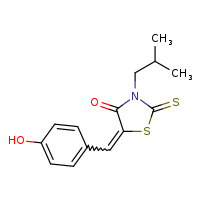 (5Z)-5-[(4-hydroxyphenyl)methylidene]-3-(2-methylpropyl)-2-sulfanylidene-1,3-thiazolidin-4-one