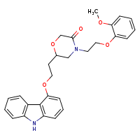 6-[2-(9H-carbazol-4-yloxy)ethyl]-4-[2-(2-methoxyphenoxy)ethyl]morpholin-3-one