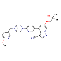 6-(2-hydroxy-2-methylpropoxy)-4-(6-{6-[(6-methoxypyridin-3-yl)methyl]-3,6-diazabicyclo[3.1.1]heptan-3-yl}pyridin-3-yl)pyrazolo[1,5-a]pyridine-3-carbonitrile