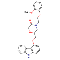 6-[(9H-carbazol-4-yloxy)methyl]-4-[2-(2-methoxyphenoxy)ethyl]morpholin-3-one