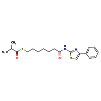 7-[(2-methylpropanoyl)sulfanyl]-N-(4-phenyl-1,3-thiazol-2-yl)heptanamide