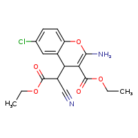 ethyl 2-amino-6-chloro-4-(1-cyano-2-ethoxy-2-oxoethyl)-4H-chromene-3-carboxylate
