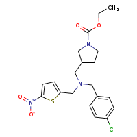 ethyl 3-({[(4-chlorophenyl)methyl][(5-nitrothiophen-2-yl)methyl]amino}methyl)pyrrolidine-1-carboxylate