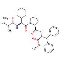 methyl 2-{[(2S)-1-[(2S)-2-cyclohexyl-2-[(2S)-2-(methylamino)propanamido]acetyl]pyrrolidin-2-yl]formamido}-3,3-diphenylpropanoate