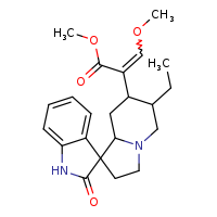 methyl 2-{6'-ethyl-2-oxo-3',5',6',7',8',8'a-hexahydro-1H,2'H-spiro[indole-3,1'-indolizin]-7'-yl}-3-methoxyprop-2-enoate
