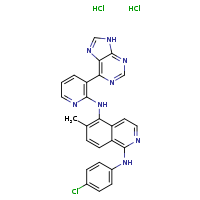 N1-(4-chlorophenyl)-6-methyl-N5-[3-(9H-purin-6-yl)pyridin-2-yl]isoquinoline-1,5-diamine dihydrochloride