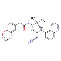 N-{1-[N''-cyano-N'-(quinolin-5-yl)carbamimidamido]-2,2-dimethylpropyl}-2-(3,4-dimethoxyphenyl)acetamide