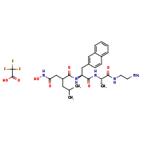 N-[(1S)-1-{[(1S)-1-[(2-aminoethyl)carbamoyl]ethyl]carbamoyl}-2-(naphthalen-2-yl)ethyl]-N'-hydroxy-2-(2-methylpropyl)succinamide; trifluoroacetic acid