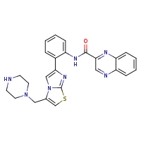 N-{2-[3-(piperazin-1-ylmethyl)imidazo[2,1-b][1,3]thiazol-6-yl]phenyl}quinoxaline-2-carboxamide