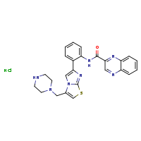 N-{2-[3-(piperazin-1-ylmethyl)imidazo[2,1-b][1,3]thiazol-6-yl]phenyl}quinoxaline-2-carboxamide hydrochloride