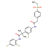 N-(2,4-difluorophenyl)-2-(4-{2-[4-(ethanesulfonyl)phenyl]acetamido}-2-fluorophenyl)-2-methylpropanamide