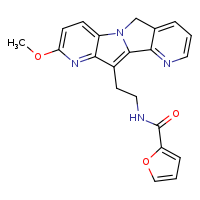 N-(2-{5-methoxy-1,6,11-triazatetracyclo[7.7.0.0²,?.0¹?,¹?]hexadeca-2,4,6,8,10,12,14-heptaen-8-yl}ethyl)furan-2-carboxamide