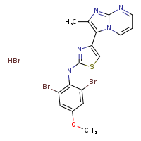 N-(2,6-dibromo-4-methoxyphenyl)-4-{2-methylimidazo[1,2-a]pyrimidin-3-yl}-1,3-thiazol-2-amine hydrobromide