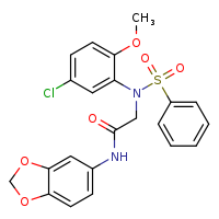 N-(2H-1,3-benzodioxol-5-yl)-2-[N-(5-chloro-2-methoxyphenyl)benzenesulfonamido]acetamide