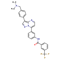 N-[3-(3-{4-[(dimethylamino)methyl]phenyl}pyrazolo[1,5-a]pyrimidin-7-yl)phenyl]-3-(trifluoromethyl)benzamide