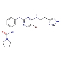 N-{3-[(5-bromo-4-{[2-(1H-imidazol-4-yl)ethyl]amino}pyrimidin-2-yl)amino]phenyl}pyrrolidine-1-carboxamide
