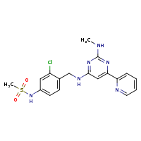 N-[3-chloro-4-({[2-(methylamino)-6-(pyridin-2-yl)pyrimidin-4-yl]amino}methyl)phenyl]methanesulfonamide