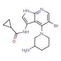 N-[4-(3-aminopiperidin-1-yl)-5-bromo-1H-pyrrolo[2,3-b]pyridin-3-yl]cyclopropanecarboxamide