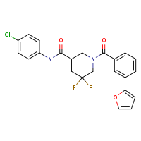 N-(4-chlorophenyl)-5,5-difluoro-1-[3-(furan-2-yl)benzoyl]piperidine-3-carboxamide