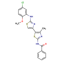 N-(5-{2-[(5-chloro-2-methoxyphenyl)amino]-1,3-thiazol-4-yl}-4-methyl-1,3-thiazol-2-yl)benzamide