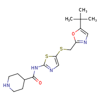 N-(5-{[(5-tert-butyl-1,3-oxazol-2-yl)methyl]sulfanyl}-1,3-thiazol-2-yl)piperidine-4-carboxamide