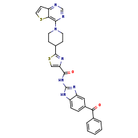 N-(5-benzoyl-1H-1,3-benzodiazol-2-yl)-2-(1-{thieno[3,2-d]pyrimidin-4-yl}piperidin-4-yl)-1,3-thiazole-4-carboxamide