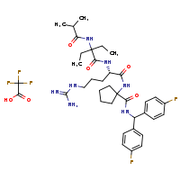 N-[bis(4-fluorophenyl)methyl]-1-[(2S)-5-carbamimidamido-2-[2-ethyl-2-(2-methylpropanamido)butanamido]pentanamido]cyclopentane-1-carboxamide; trifluoroacetic acid