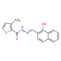 N'-[(E)-(1-hydroxynaphthalen-2-yl)methylidene]-3-methylthiophene-2-carbohydrazide