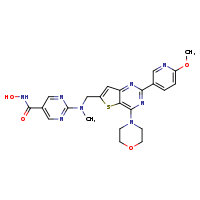 N-hydroxy-2-({[2-(6-methoxypyridin-3-yl)-4-(morpholin-4-yl)thieno[3,2-d]pyrimidin-6-yl]methyl}(methyl)amino)pyrimidine-5-carboxamide