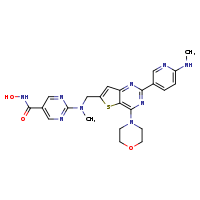 N-hydroxy-2-[methyl({2-[6-(methylamino)pyridin-3-yl]-4-(morpholin-4-yl)thieno[3,2-d]pyrimidin-6-yl}methyl)amino]pyrimidine-5-carboxamide